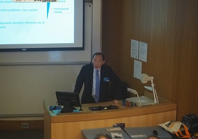 Guest speaker, Prof. Wang Jun, shares his experience on transferring research studies results to popular products.